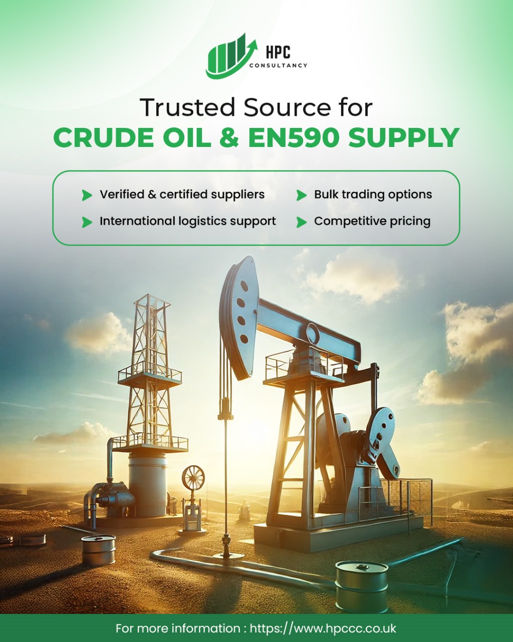 Crude Oil and EN590 available for sale