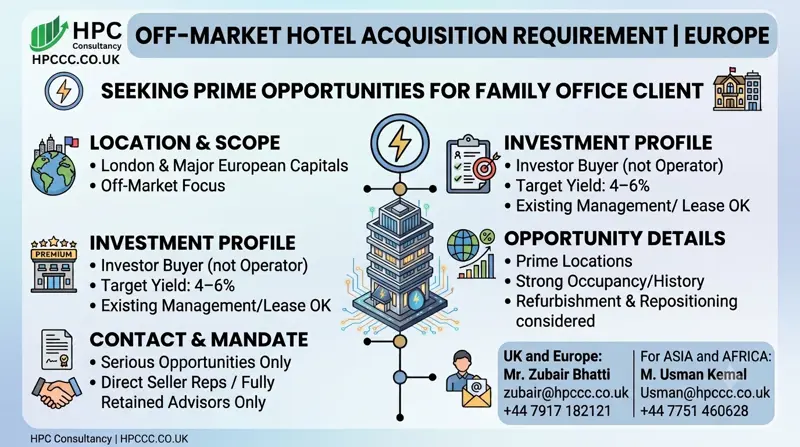 Off-Market Hotel Acquisition Requirement | Europe & UK